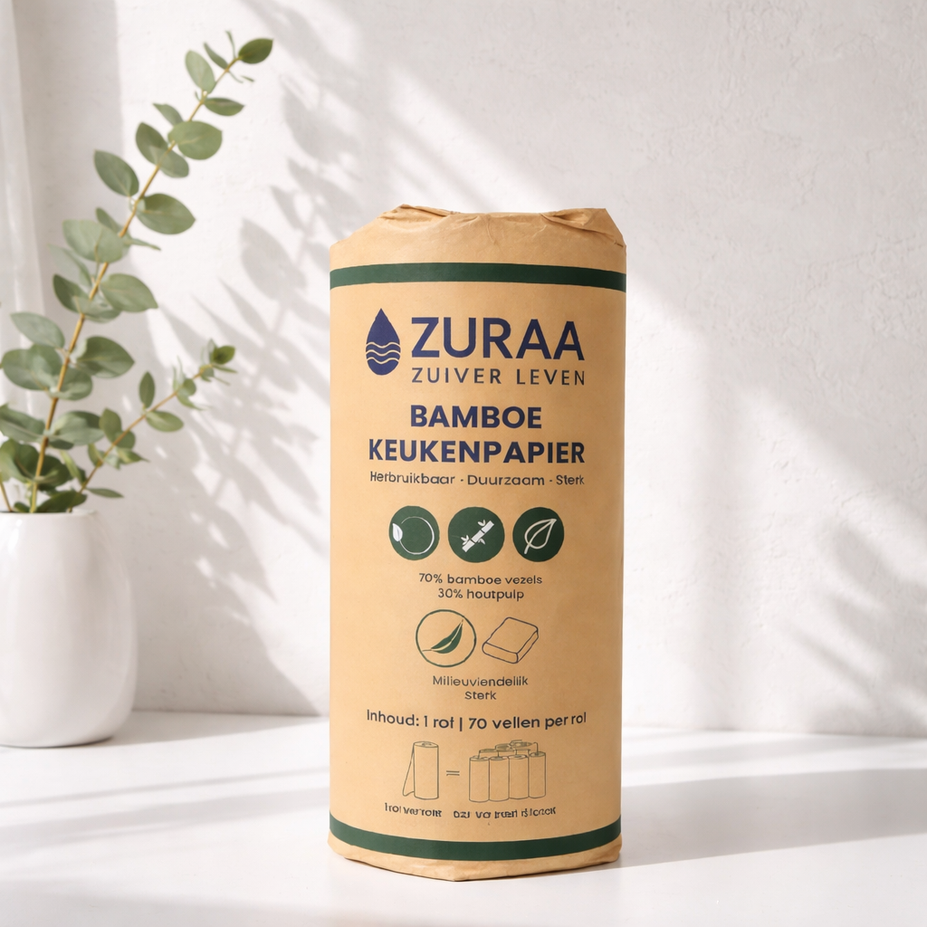 ZURAA Bamboe keukenpapier - Herbruikbare Keukenrol