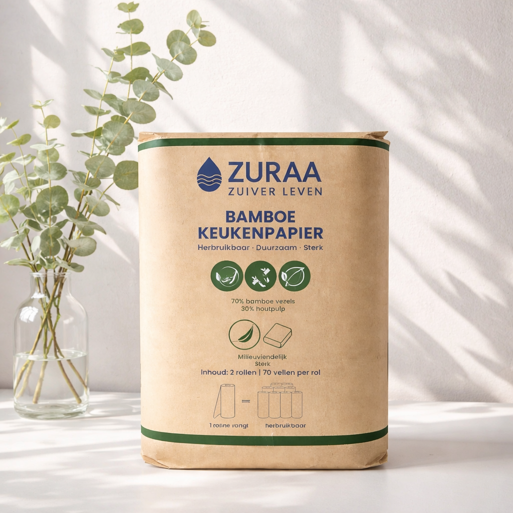 Zuraa Bamboe Keukenrol Herbruikbaar - 1 Rol | Duurzaam & Sterk