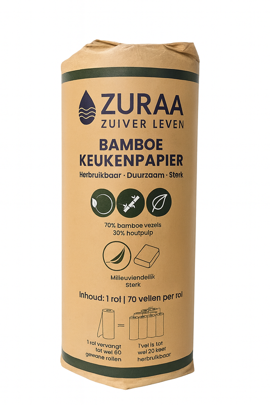 Zuraa Bamboe Keukenrol Herbruikbaar - 1 Rol | Duurzaam & Sterk