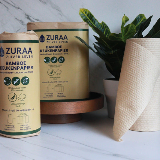 ZURAA Bamboe keukenpapier - Herbruikbare Keukenrol